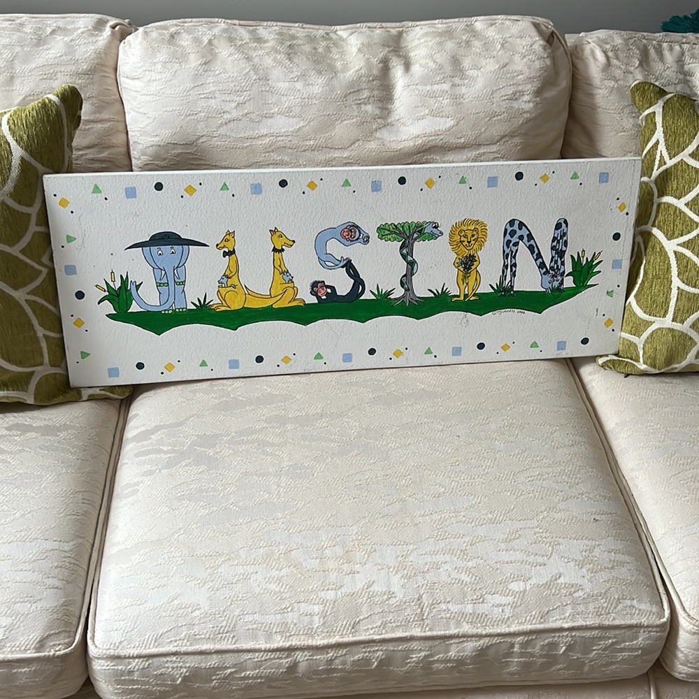 Children’s Wall Plaque - JUSTIN